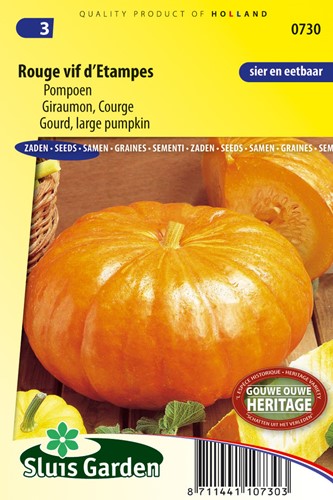 Gourd Rouge Vif d'Etampes -Cucurbita maxima
