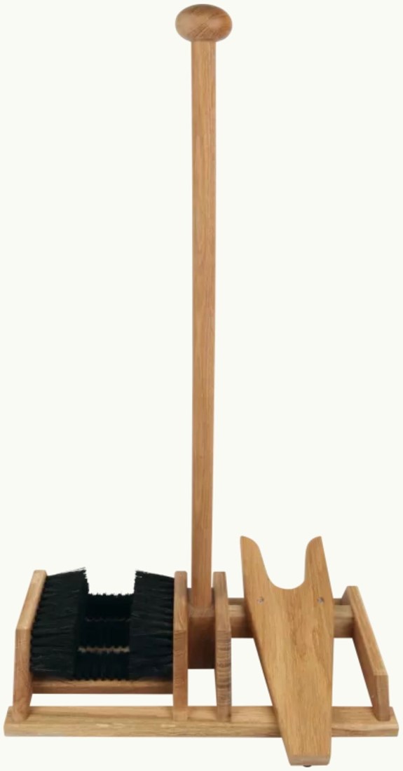 Oak Boot Scraper with Boot Jack