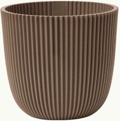Capi Nature Groove Flowerpot Warm Taupe Ø25 cm