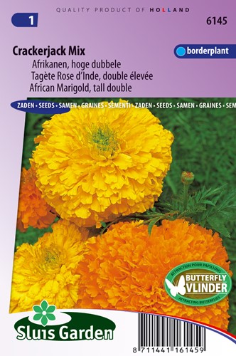 Marigold, African tall double Crackerjack Mix - Tagete