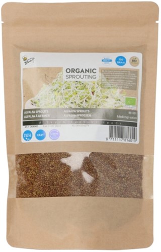 Organic Sprouting Alfalfa 250g Medicago sativa (Large pack)