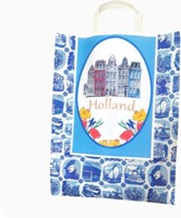 Delft Blue Giftbag with stunning mix of 50 Darwin tulips - available for immediate delivery!-2