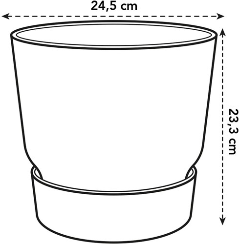 Pot Elho Greenville Round White - D24 x H23-3