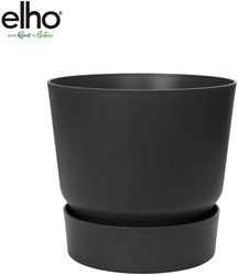 Elho Greenville Round Pot Black - D30 x H28