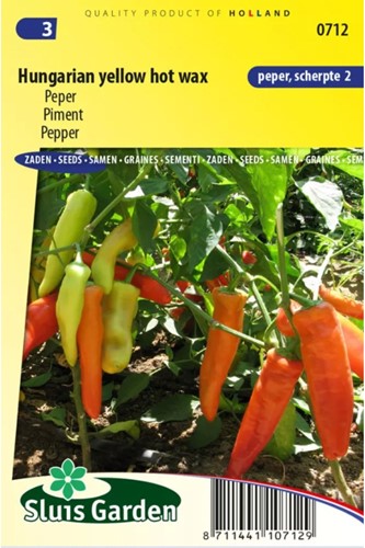 Chili Pepper Hungarian Hot Wax - Capsicum annuum 