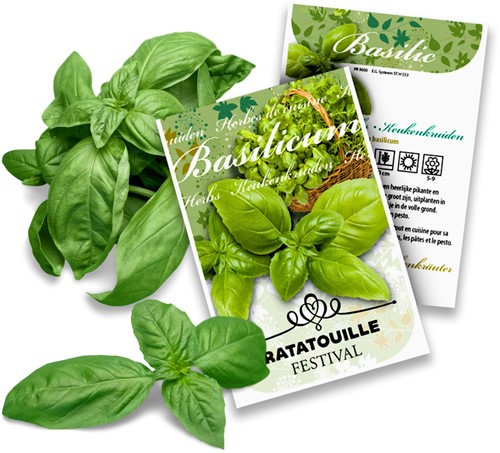 Basil Personalized Printed Seed Packets - 1500 pieces
