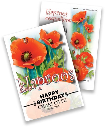 Poppy Personalized Printed Seed Packets - 1000 pieces-2