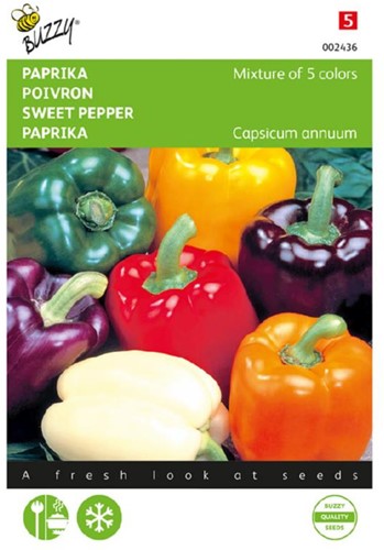 Sweet pepper 5 colour mixture - Capsicum annuum