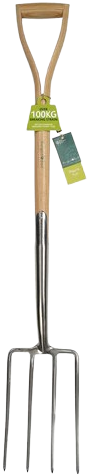 RHS Stainless Digging Fork - Burgon and Ball