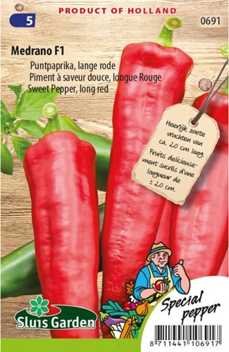 Sweet Pepper, long red Medrano F1-2