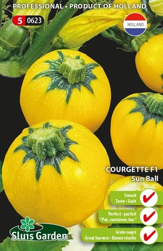Marrow, Summer Squash Sun Ball F1 - Cucurbita