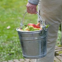 Steel Compost Bucket with Lid - 5 Litre