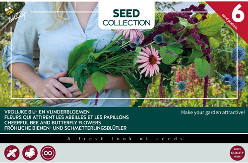 Collection 6 Cheerful bee and butterfly flowers – Buzzy Collection