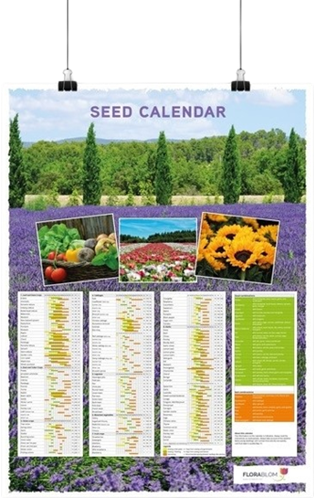 Seed Calendar Poster English rolled